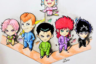 draw yourself or your character in chibi style