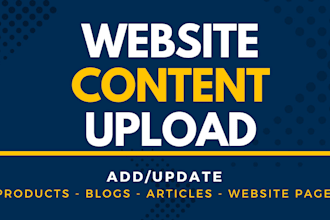 do data entry for wordpress blogs and upload products