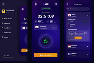 develop business vpn app, private vpn app with multiple vpn protocol and server