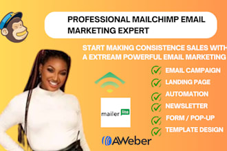 setup a complete mailchimp email marketing campaign email template automation