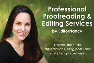be your professional proofreader and editor