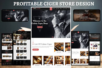design money making cigar shopify tobacco, cannabis store vape website
