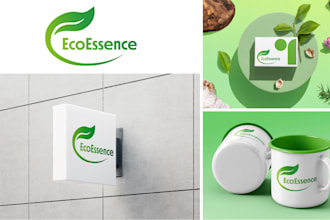 design modern minimalist logo for your brand with 3d mockups