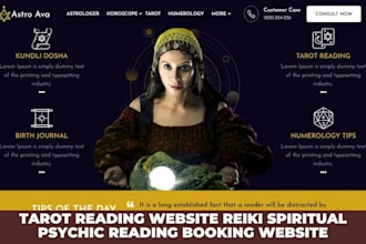 do tarot reading website reiki spiritual website psychic reading booking website