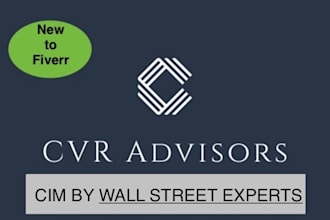 provide a wall street polished confidential information memorandum cim