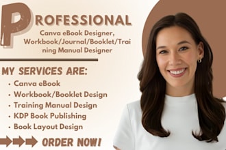do canva ebook booklet training manual kdp journal planner book layout design