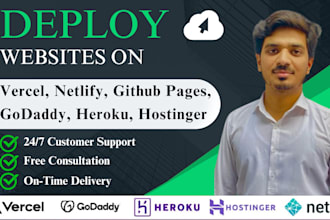 deploy your react js, next js website to vercel, netlify and github