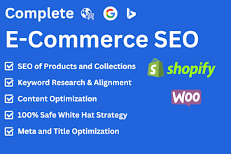 do full ecommerce SEO for your store on shopify and wordpress