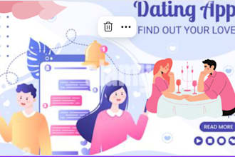 design dating website for virtual influencer model datingapp like tinder