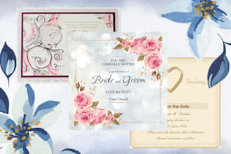 make digital invitation cards, business cards, posters