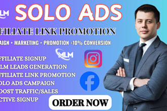 do USA solo ads campaign affiliate link promotion MLM leads generation
