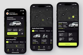 develop electric vehicle charging app, car renting app, power bank app,