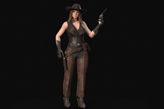 deliver realistic human character, game character armor, 3d mesh, nsfw animate3d