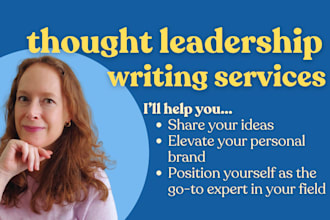 write your thought leadership post for linkedin