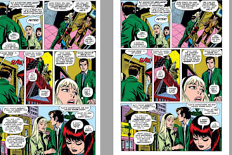 draw retro comic book vintage comic page vintage poster retro page illustration