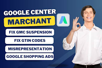 fix google merchant center suspension, gmc misrepresentation, shopping ads, gtin