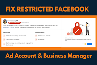 fix your facebook restricted ad accounts and business manager issues