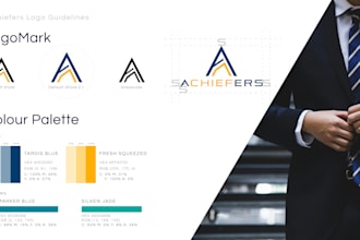 create modern brand kit with brand style guide and minimalist logo design