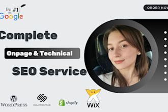 optimize shopify wix squarespace wordpress website seo for google 1st page rank