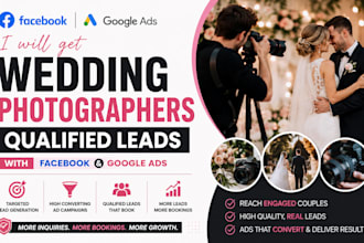 get wedding photographers qualified leads with facebook and google ads