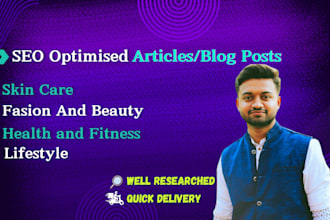 write skincare and hair care SEO blog posts in 24 hours