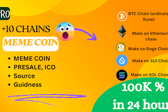 create cryptocurrency meme sol eth sui btc bnb listing presale