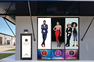 create a custom wall wrap or storefront