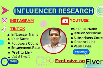 research instagram youtube tiktok influencers, influencer marketing