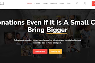 design wordpress non profit website, charity, ngo, nonprofit