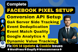 setup facebook pixel conversion API google analytics 4 server side tracking