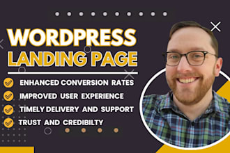 design responsive wordpress  elementor landing page in 6 hours, wordpress SEO