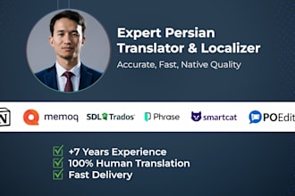 do english to persian translation and localization