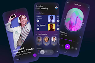 build music streaming app, music app, podcast app, radio app, music web, dj app