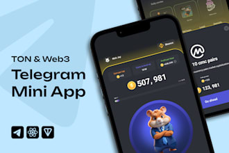 develop ton telegram mini apps and custom telegram web3 bots apps