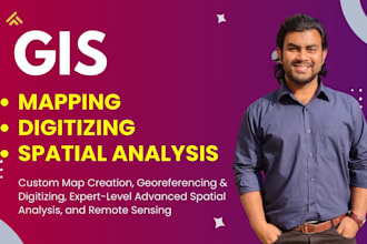 do gis mapping, digitizing, spatial analysis in arcgis qgis