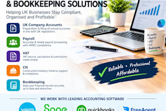 prepare UK company accounts and file tax returns with hmrc and companies house