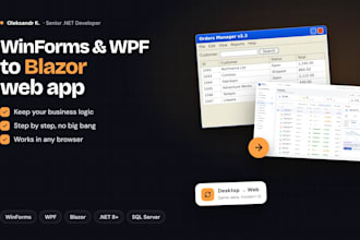 migrate your winforms or wpf desktop app to a modern blazor web app