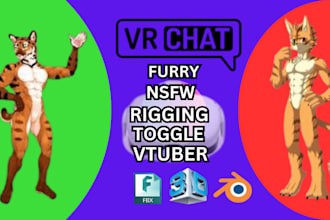 do furry avatar 3d modelling nsfw vrchat avatar vtuber