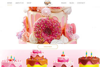 design cake shopify store cake website cupcake store dessert cake bakery website