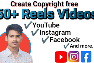 create your instagram, youtube and facebook reels videos