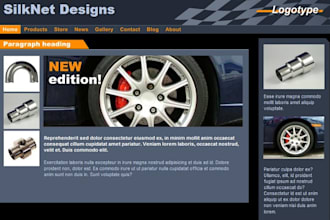 design and export a basic website template for you