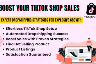 setup tiktok shop, manage tiktok dropshipping, boost sales 100x