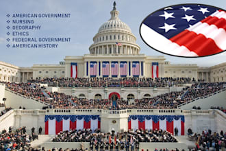 handle federal government, history, nursing, geography, and ethics