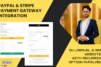 integrate paypal stripe payment gateway to laravel mern next