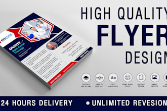 design a professional flyer, brochure, and poster