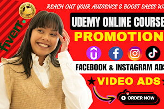 setup converting fb, ig ads, tiktok video to boost your udemy course promotion