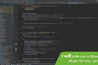 code you a minecraft java plugin