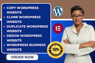 copy clone duplicate wordpress website design wordpress website with elementor