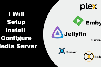 install, configure plex, emby, jellyfin kodi with sonarr, radarr, tautulli plex
