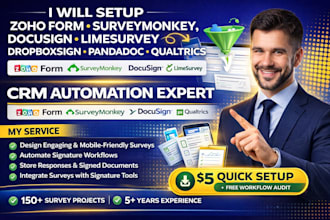 setup zoho sign surveymonkey docusign limesurvey dropbox sign pandadoc qualtrics